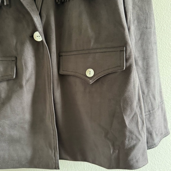 NWT Gray Suede? Fringe Western Jacket size Medium - Picture 4 of 9